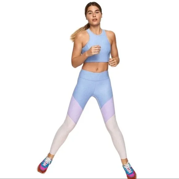 Women's Outdoor Voices 7/8 Length Springs Tri Tone Colorblock Leggings - Size S - Picture 2 of 10